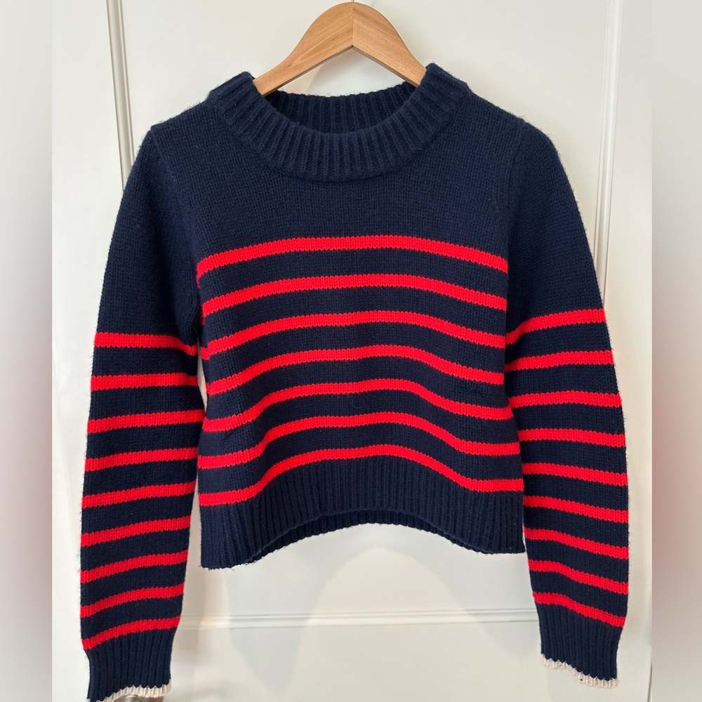 La Ligne Navy and Red Striped Sweater